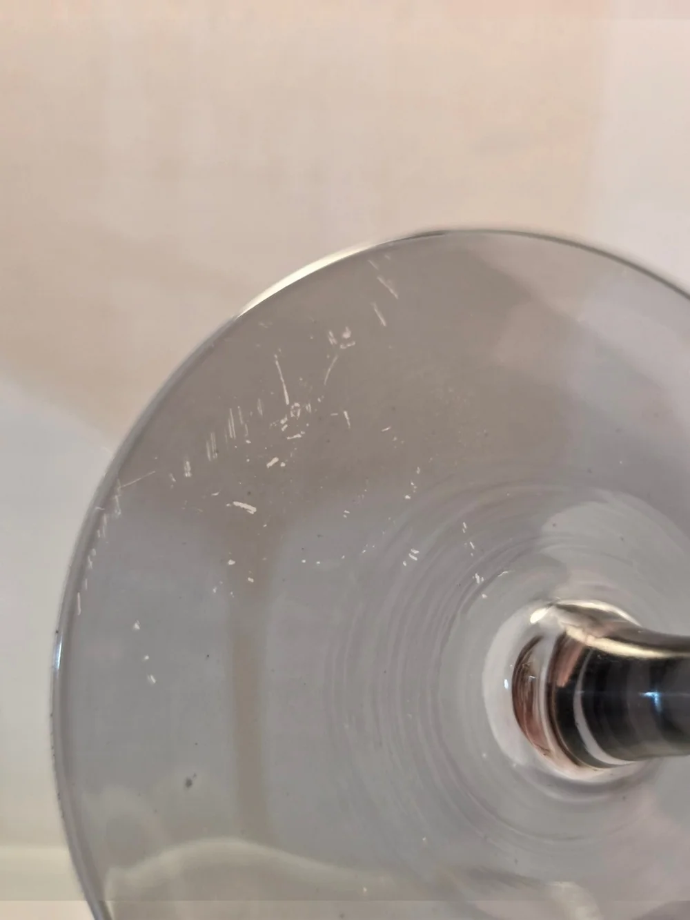 Smoky Gray Ribbed Stemmed Wine Glasses - Set of 2 ♡*